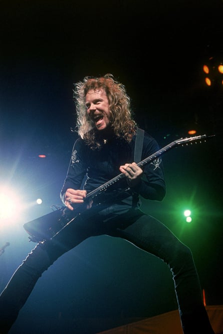 James Hetfield on stage in the 90s