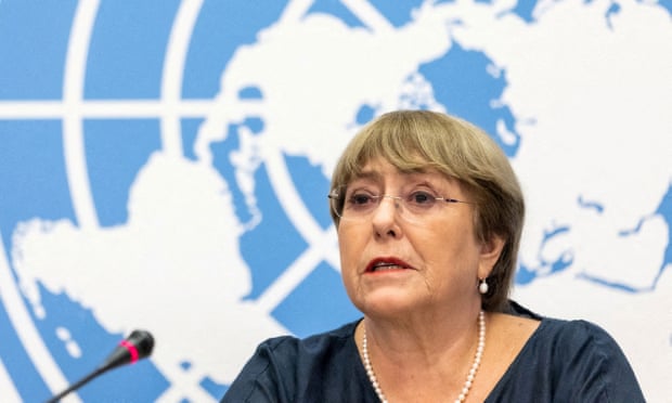 The outgoing UN human rights chief, Michelle Bachelet.