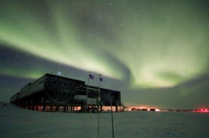 The temperature variability at the South Pole is so extreme it masks anthropogenic effects.