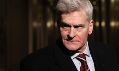 Bill Cassidy talks with reporters during Donald Trump's second impeachment trial.