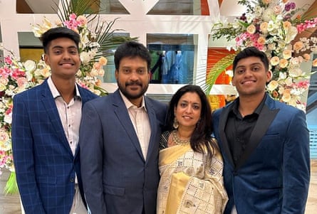 From left: Rudhra Iyer, Sreedharan Iyer, Lakshmi Iyer and Rishab Iyer