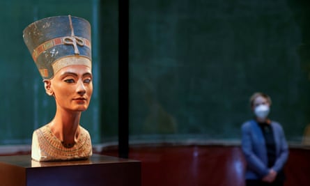 The bust of Nefertiti is part of the Egyptian Museum and Papyrus Collection, currently on display at the Neues Museum in Berlin, Germany.