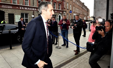 Simon Harris attends a meeting of the North South Ministerial Council (NSMC) at the NSMC headquarters in Armagh.