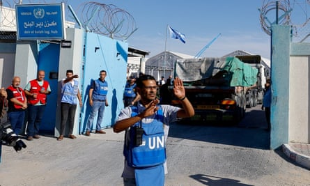 A UN storage facility in Deir al-Balah