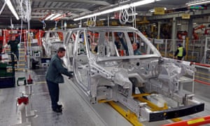Range Rovers in production at the Jaguar Land Rover plant at Solihull, West Midlands
