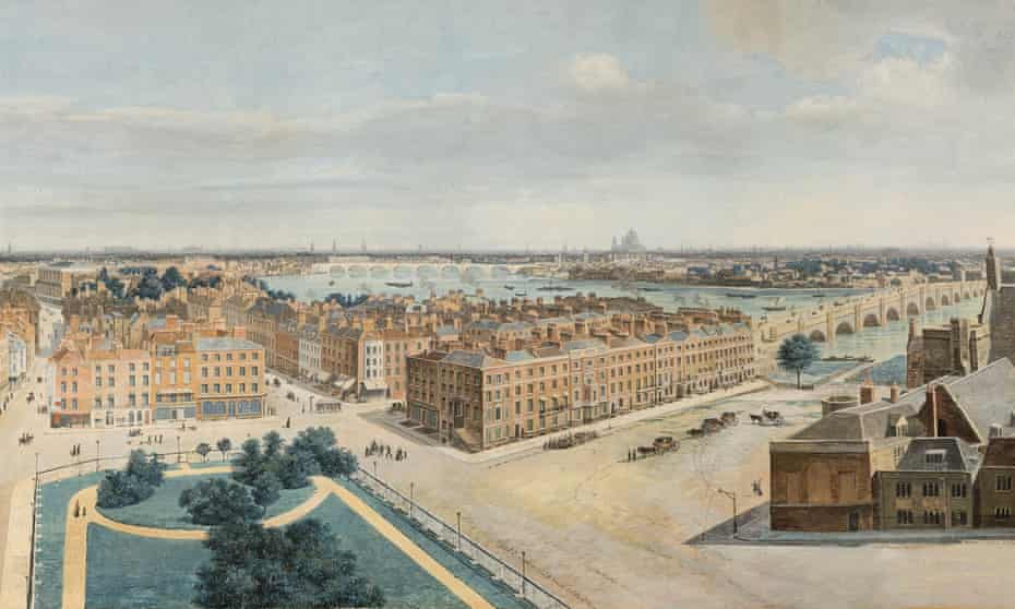 Detail of Pierre Prévost’s panoramic view of London