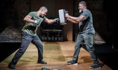Adrian Lester and Danny Sapani in Hymn at the Almeida.