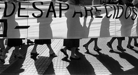 Members of the Madres de Plaza de Mayo campaigning against the enforced disappearance of their sons and daughters in Buenos Aires in about 1980.