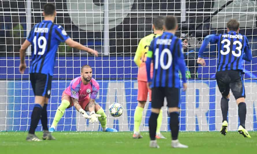 Man City Hang On Against Atalanta After Red Card Forces Kyle Walker To Go In Goal Champions League The Guardian Man City Hang On Against Atalanta After Red Card Forces Kyle Walker To Go In Goal Champions League The Guardian