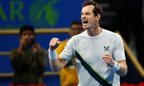 Britain's Andy Murray celebrates his win against Czech Republic's Jiri Lehecka