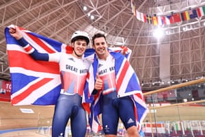 Tokyo Paralympics day two: GB golds in pool and track cycling – live! 4 Silver medal winner Fin Graham (left) celebrates with Jaco Van Gass.