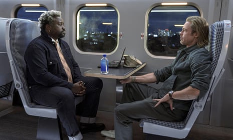 Off the rails: Brian Tyree Henry and Brad Pitt in Bullet Train.