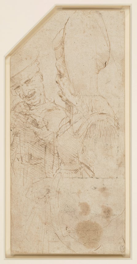 Leonardo da Vinci’s A satire on aged lovers, around 1490.