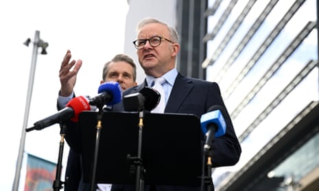 Anthony Albanese in Parramatta today.
