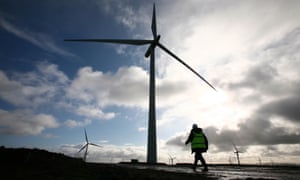 Whitelees windfarm on Eaglesham Moor in East Renfrewshire.