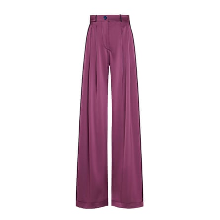 long burgundy trousers