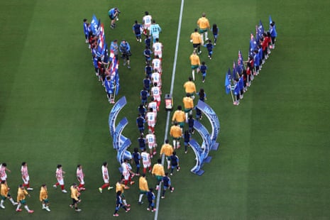 Players line up