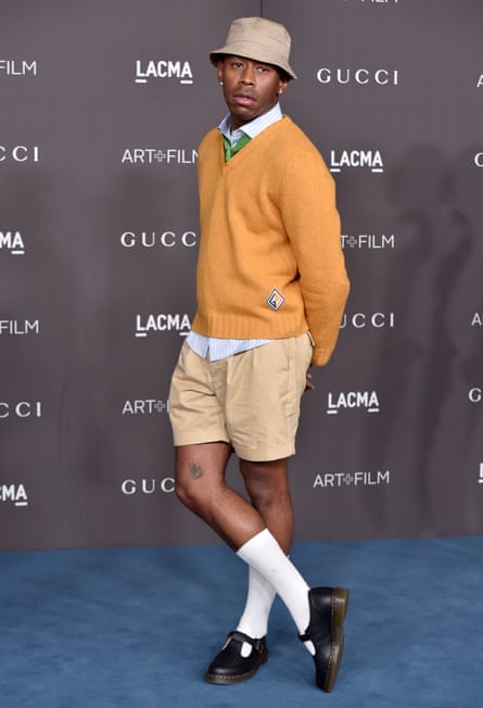 Short and sweet: Tyler, the Creator attends an award ceremony in shorts and sandals.