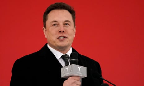 The Tesla CEO Elon Musk at the Tesla Shanghai Gigafactory groundbreaking ceremony in Shanghai, China, 7 January 2019. 