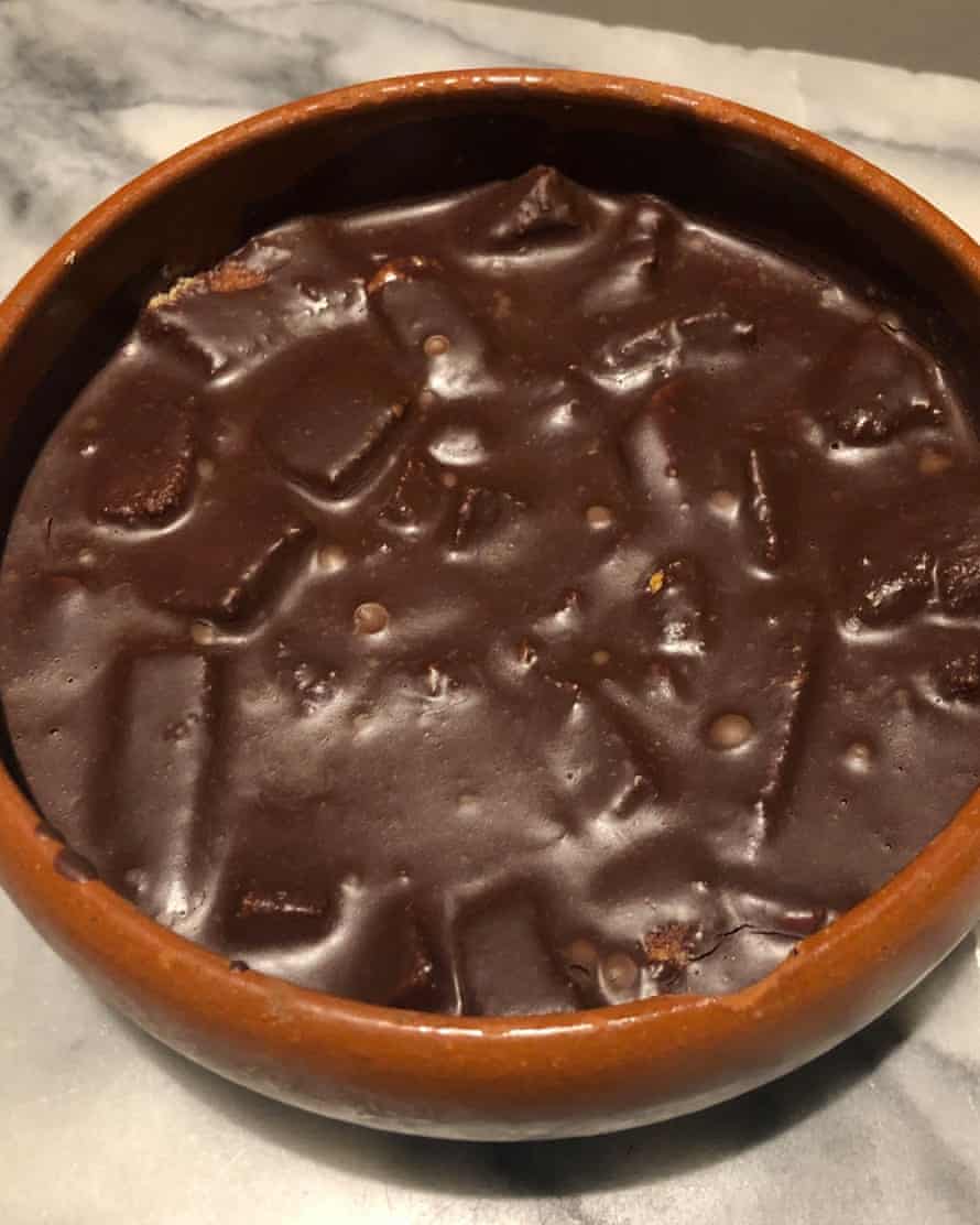 ‘I am ashamed of my handiwork. Then again it does taste fabulous’: Saint-Emilion au chocolat.