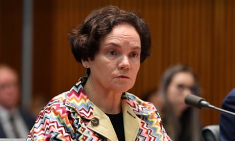 Kathryn Campbell during Senate estimates at Parliament House.