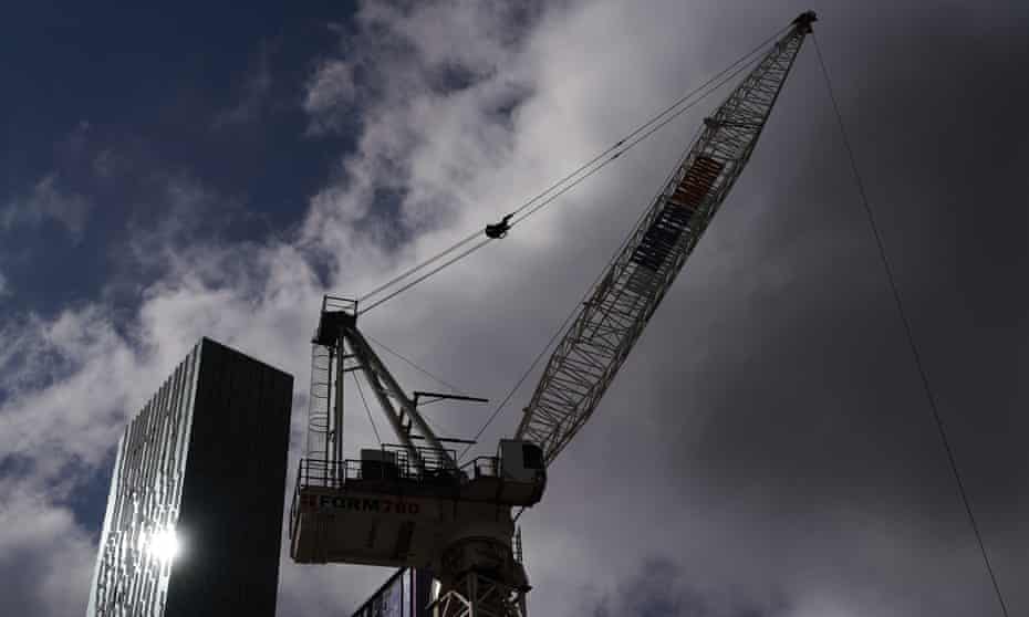 A crane at a Melbourne construction site