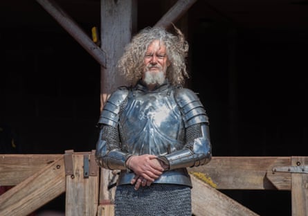 Sir Gregory Nash takes a break between bouts.