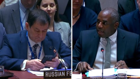 ‘Shame on Putin’: David Lammy condemns Russia’s UN veto on Sudan ceasefire resolution – video