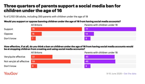 Polling on social media ban