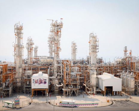 Vista aérea del sur Campo de gas de Pars