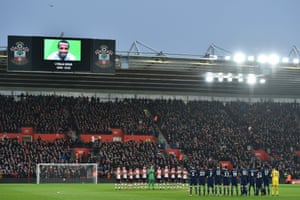 Players from both sides observe a minute of applause for former West Bromwich Albion and England forward Cyrille Regis.