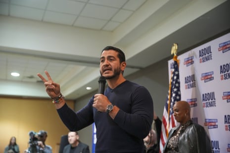 a man speaks into a microphone