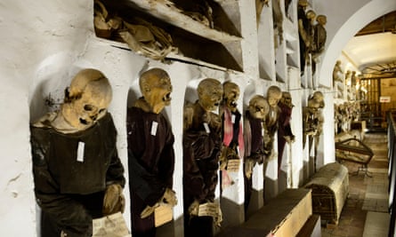 Mummified corpses in the Capuchin Catacombs of Palermo, Italy