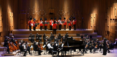 Surreal… a military-style band bookended the Brendel Celebration concert.