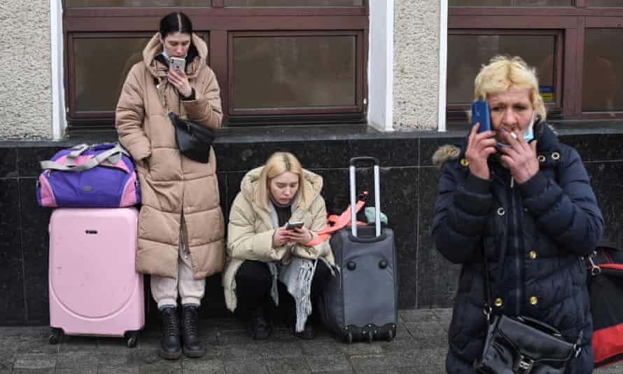 Women with cases on phones