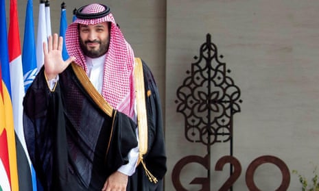 Crown Prince of Saudi Arabia Mohammed bin Salman arrives at the venue of the G20 Summit