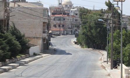 A deserted street in Marjayoun, southern Lebanon.