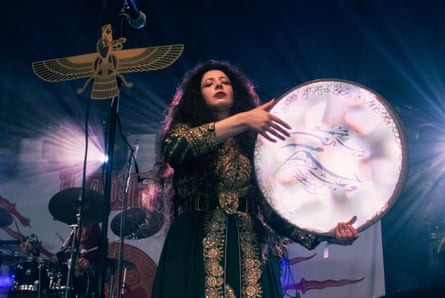 Lowen performing at ArcTanGent festival.