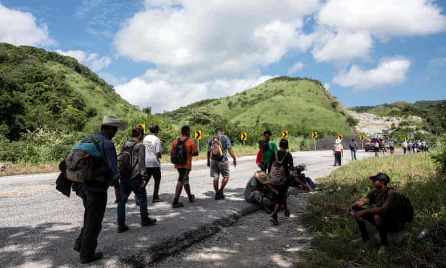 Migrants from poor Central American countries move towards the United States in hopes of a better life or to escape violence, in Oaxaca State, Mexico.