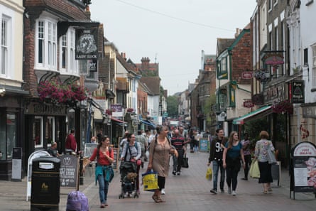 Shoppers in Canterbury