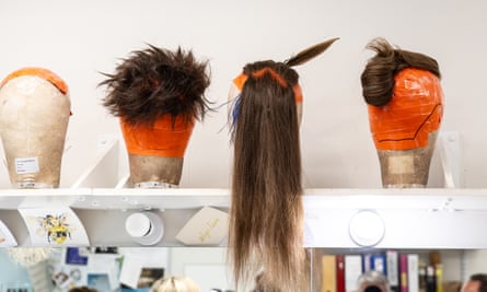 ‘Various characters are heightened and stylised’ … wigs ready to perform.