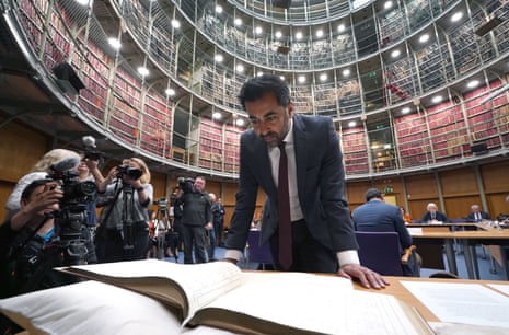 Humza Yousaf at the National Records Of Scotland in Edinburgh, where this morning he launched a policy paper on citizenship in an independent Scotland.