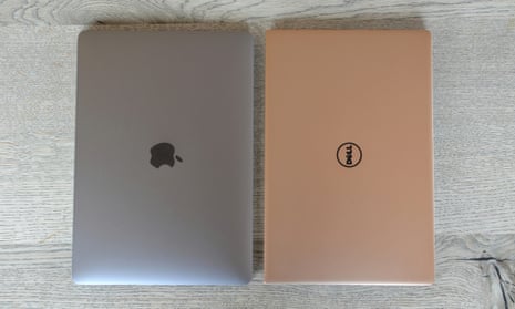 Apple’s MacBook Pro and Dell’s XPS 13 side by side