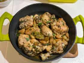 Cooks Illustrated's chicken with 40 cloves of garlic for Felicity Cloake's perfect May 22 2021