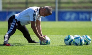 Sylvinho, pictured in training, has done a great job so far at Lyon.