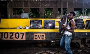 Artists and squatters worked together to transform an old railway running shed into the site of Nigeria’s first biennial art exhibition, called Living on the Edge.