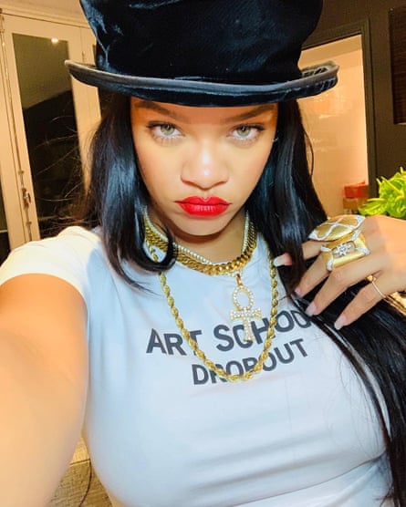 Rihanna wears Art School in an Instagram post.