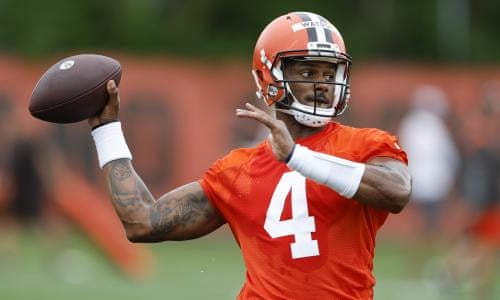 Browns' Watson reports to camp amid uncertainty as team signs Josh Rosen | Cleveland  Browns | The Guardian