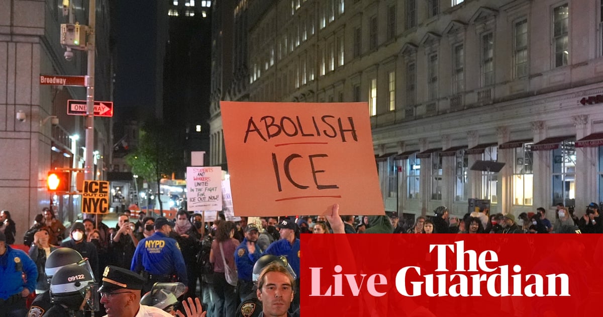 NY mayor and police distance themselves from Ice raids amid Chinatown protests – US politics live