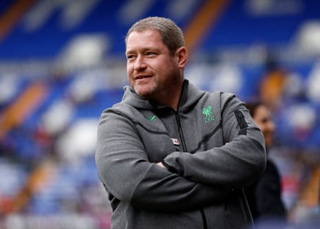 Matt Beard on the pitch before a Liverpool match